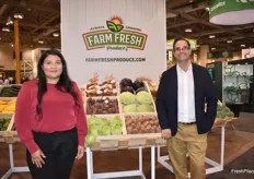 Diana Ramirez and Steven Ceccarelli with Farm Fresh Produce. Best known for North Carolina grown sweet potatoes, the company also grows vegetables including cabbage, squash and green bell peppers.